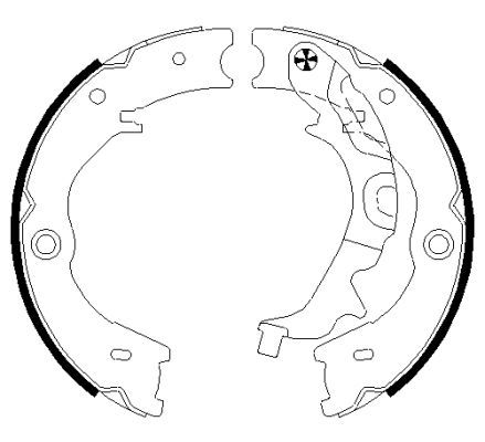 HELLA PAGID Комплект тормозных колодок, стояночная тормозная с 8DA 355 051-121